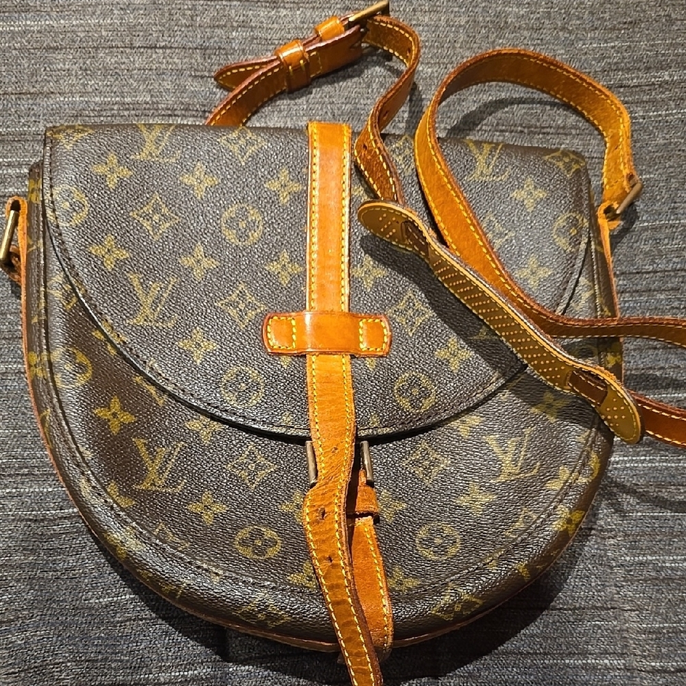 Louis Vuitton Brown Monogram Crossbody Bag with Adjustable Strap